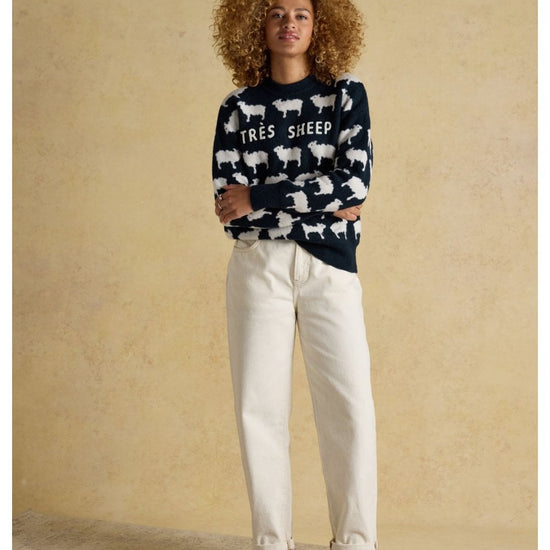 Young Ideas/Henmores - Tres Sheep Jumper - Navy - XS