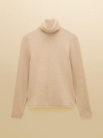 Young Ideas & Henmores -Warm Handle Rib Roll Neck -Oat Marl -8