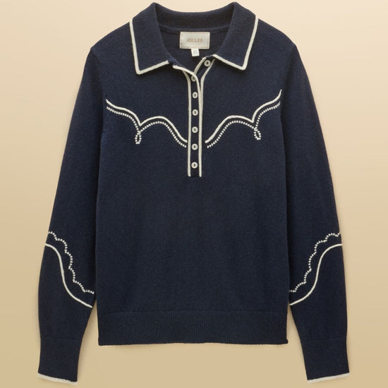Young Ideas & Henmores -Western Collared Knit -Navy -8