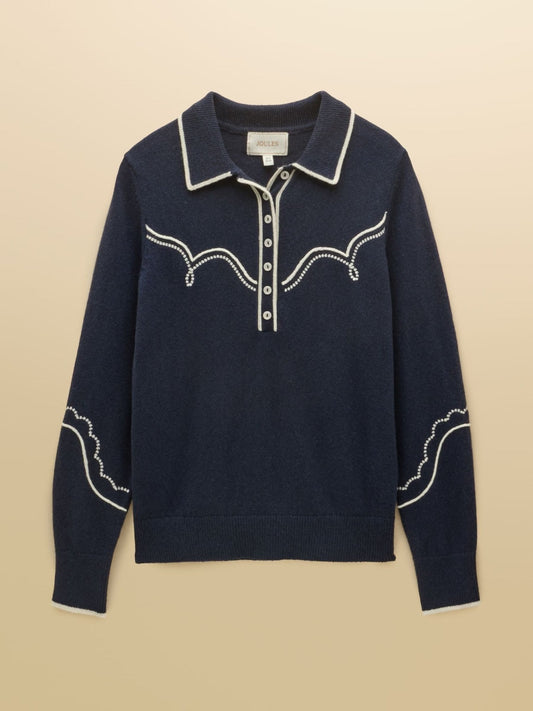 Young Ideas & Henmores -Western Collared Knit -Navy -8