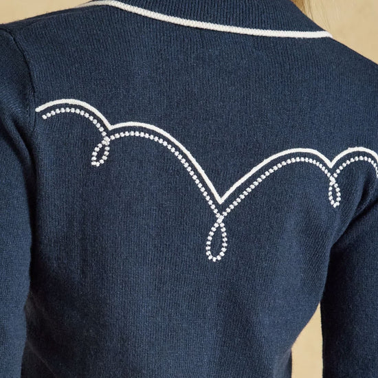 Young Ideas & Henmores -Western Collared Knit -Navy -8