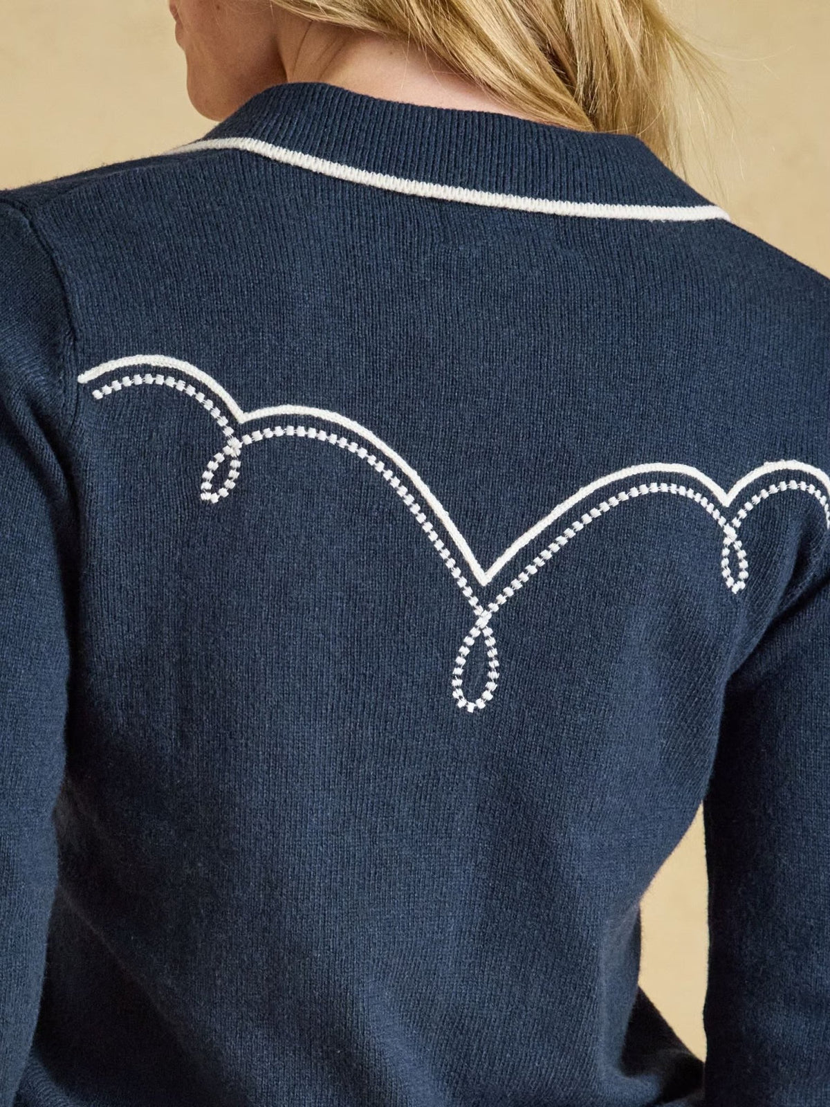 Young Ideas & Henmores -Western Collared Knit -Navy -8