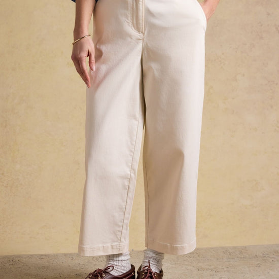 Young Ideas & Henmores - Wide Leg Chino - Cream - 8