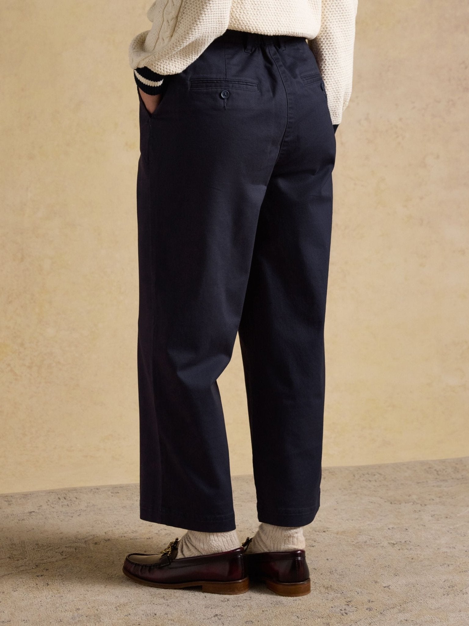 Young Ideas & Henmores - Wide Leg Chino - Navy - 8