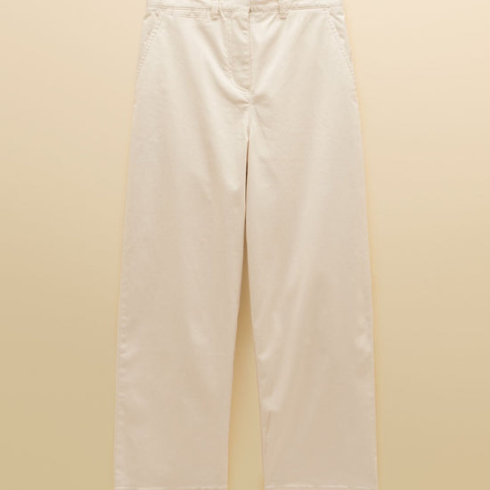 Young Ideas & Henmores - Wide Leg Chino - Cream - 8
