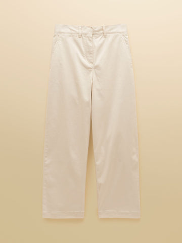 Young Ideas & Henmores - Wide Leg Chino - Cream - 8