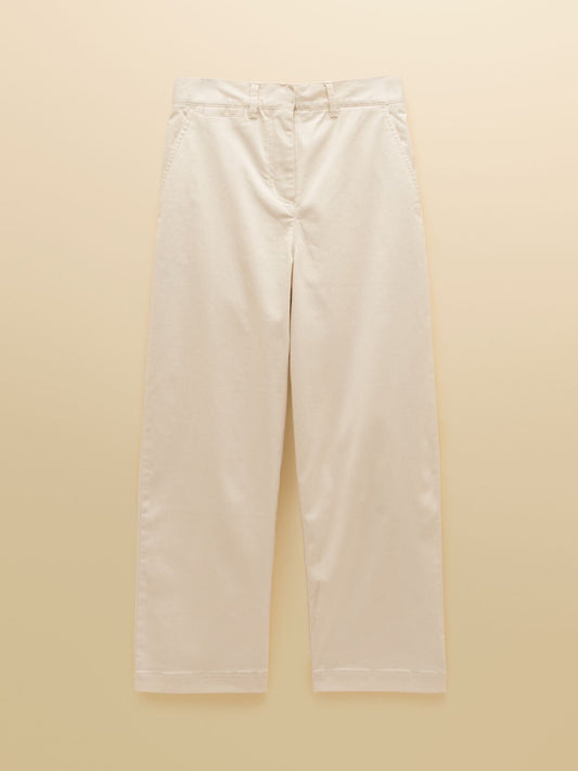 Young Ideas & Henmores - Wide Leg Chino - Cream - 8