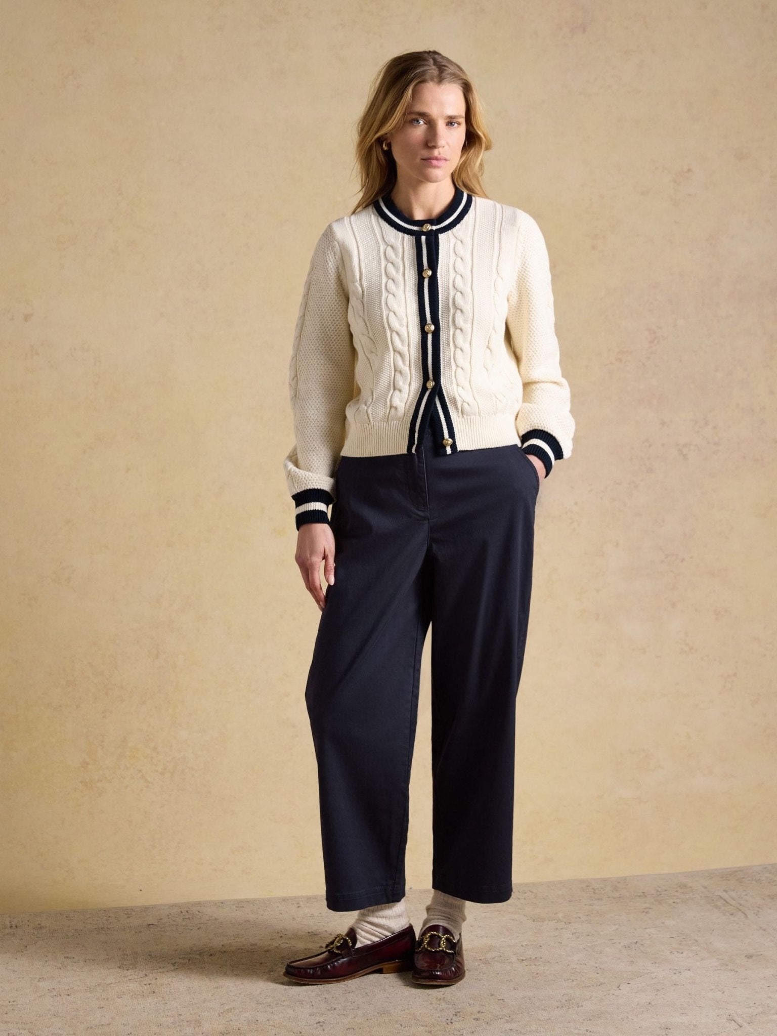 Young Ideas & Henmores - Wide Leg Chino - Navy - 8