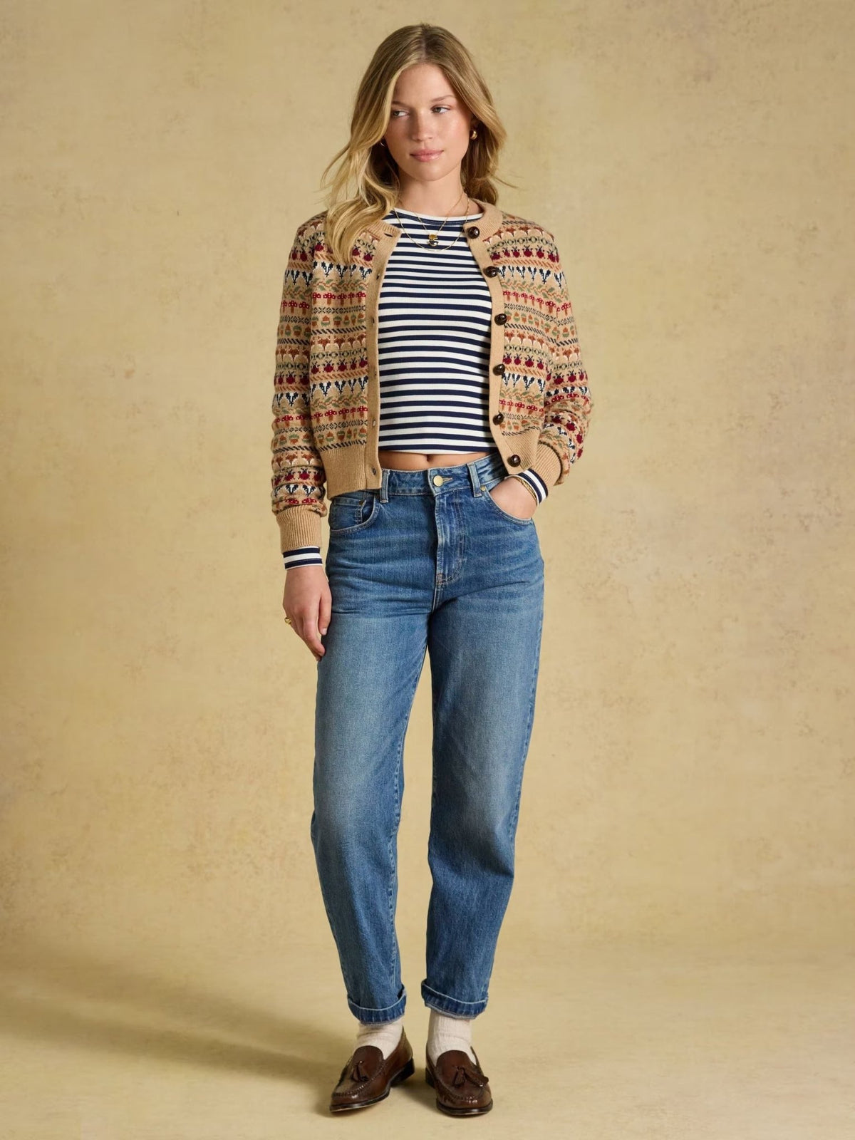 Young Ideas & Henmores -Woodland Cardigan -Oatmeal -L