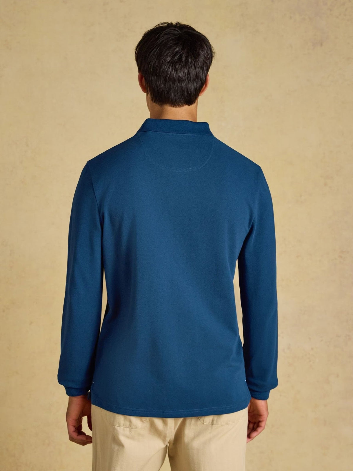 Young Ideas & Henmores -Woody Long Sleeve Polo -Blue -M