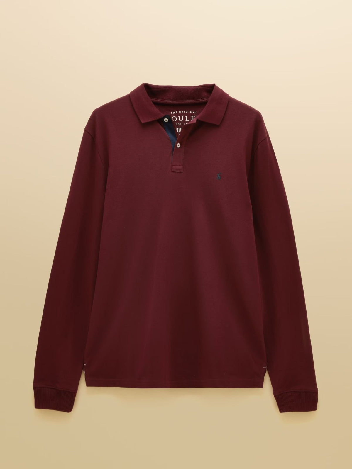 Young Ideas & Henmores -Woody Long Sleeve Polo -Burgundy Red -M