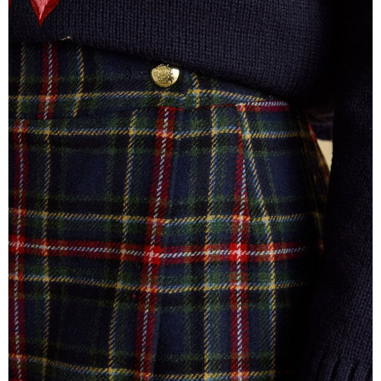 Young Ideas/Henmores - Wrenley Check Skirt - Navy - 8