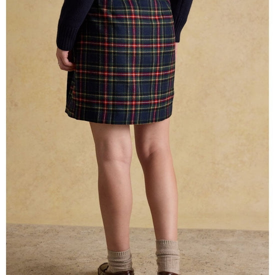 Young Ideas/Henmores - Wrenley Check Skirt - Navy - 8