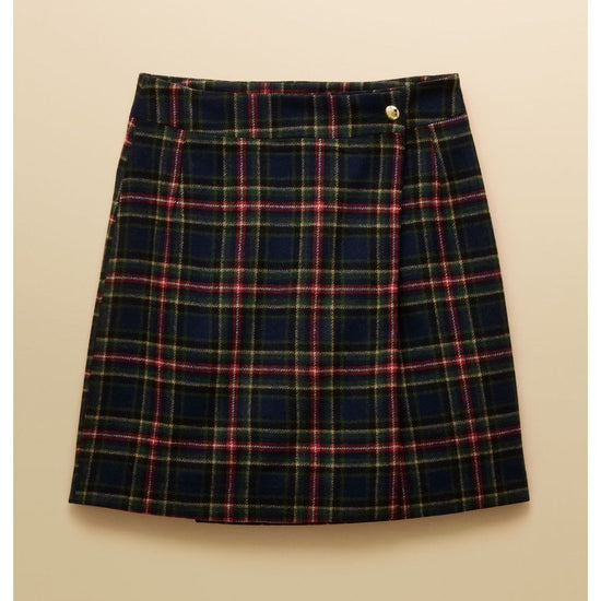 Young Ideas/Henmores - Wrenley Check Skirt - Navy - 8