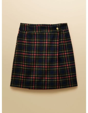 Young Ideas/Henmores - Wrenley Check Skirt - Navy - 8