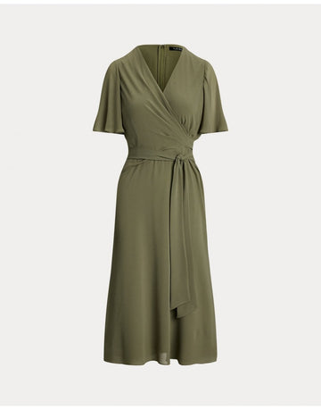 Young Ideas/Henmores - Abel Short Sleeved Day Dress - Sage Green - 8