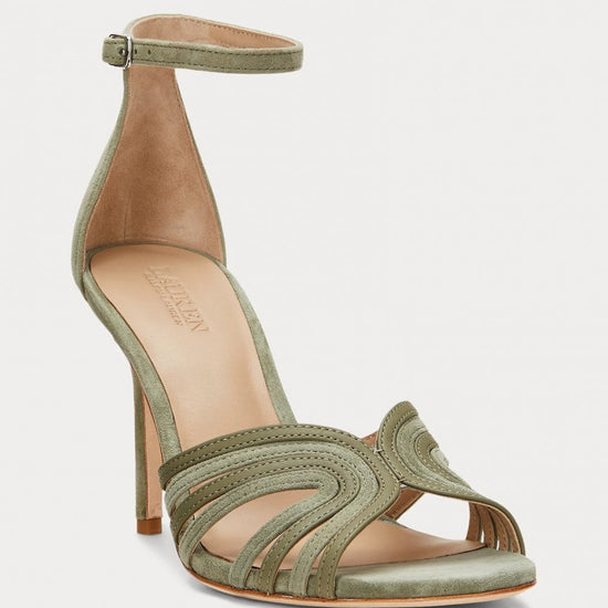 Young Ideas/Henmores - Allie Ankle Strap Heels - Sage Green - 5