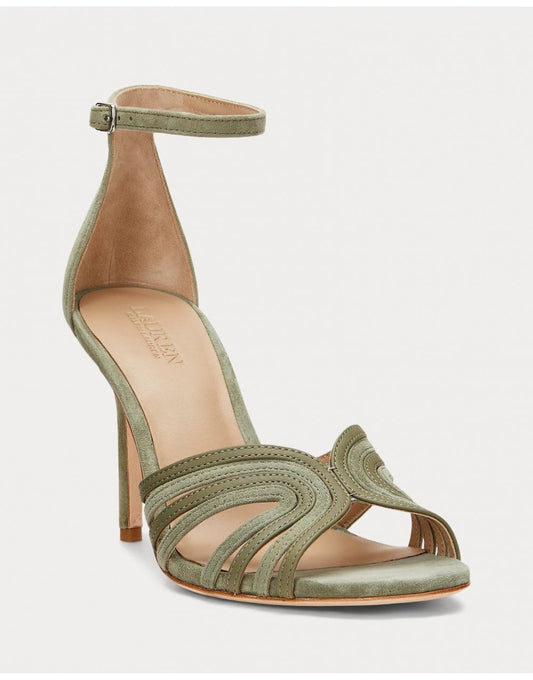 Young Ideas/Henmores - Allie Ankle Strap Heels - Sage Green - 5