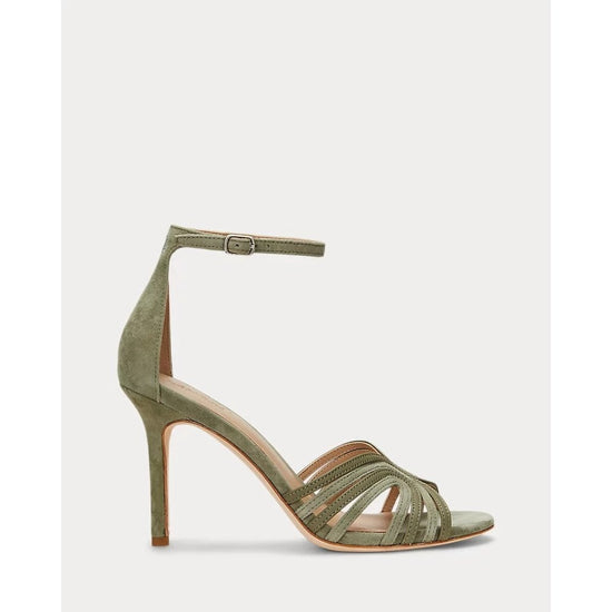 Young Ideas/Henmores - Allie Ankle Strap Heels - Sage Green - 5
