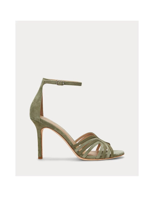 Young Ideas/Henmores - Allie Ankle Strap Heels - Sage Green - 5