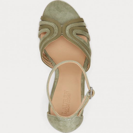Young Ideas/Henmores - Allie Ankle Strap Heels - Sage Green - 5