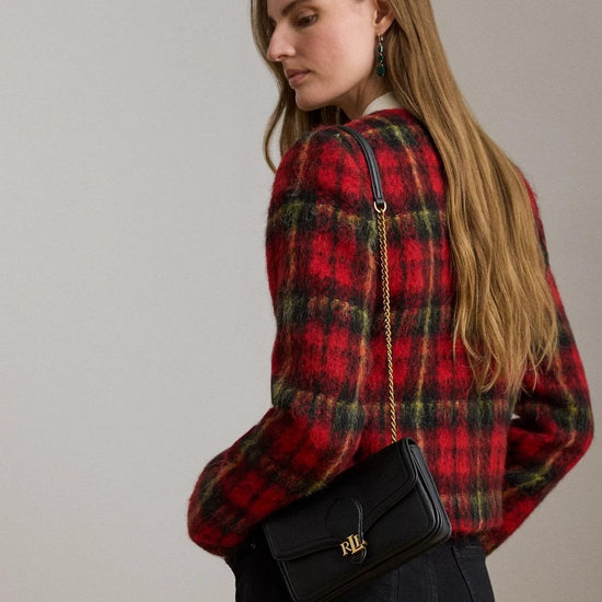 Young Ideas/Henmores - Bradley Large Leather Crossbody Bag - Black - OS