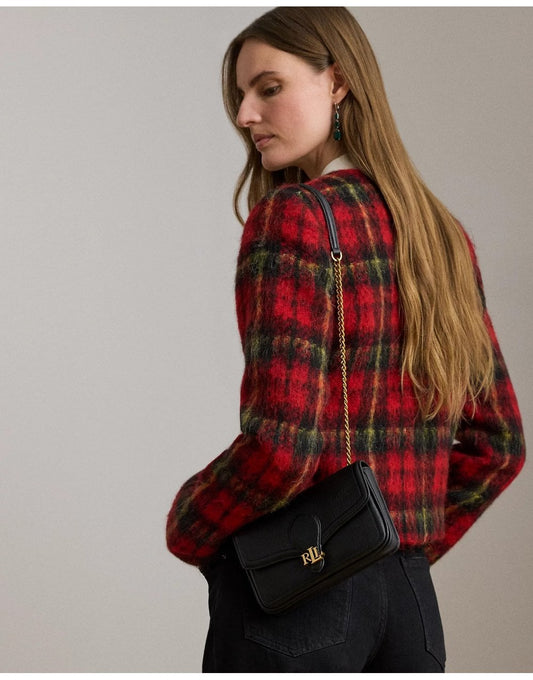 Young Ideas/Henmores - Bradley Large Leather Crossbody Bag - Black - OS