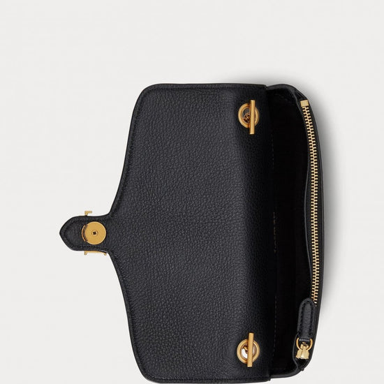 Young Ideas/Henmores - Bradley Large Leather Crossbody Bag - Black - OS