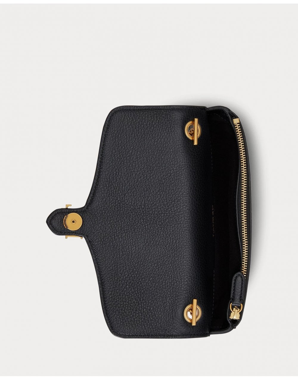 Young Ideas/Henmores - Bradley Large Leather Crossbody Bag - Black - OS