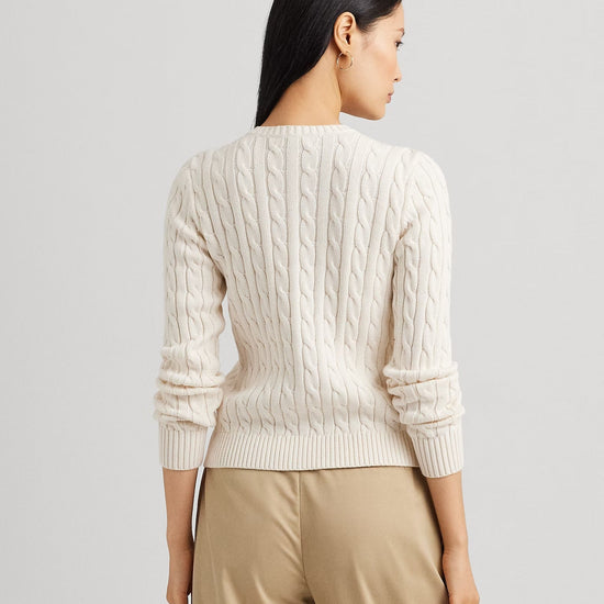 Young Ideas & Henmores -Cable Knit Button Up Cardigan -Mascarpone Cream -XS