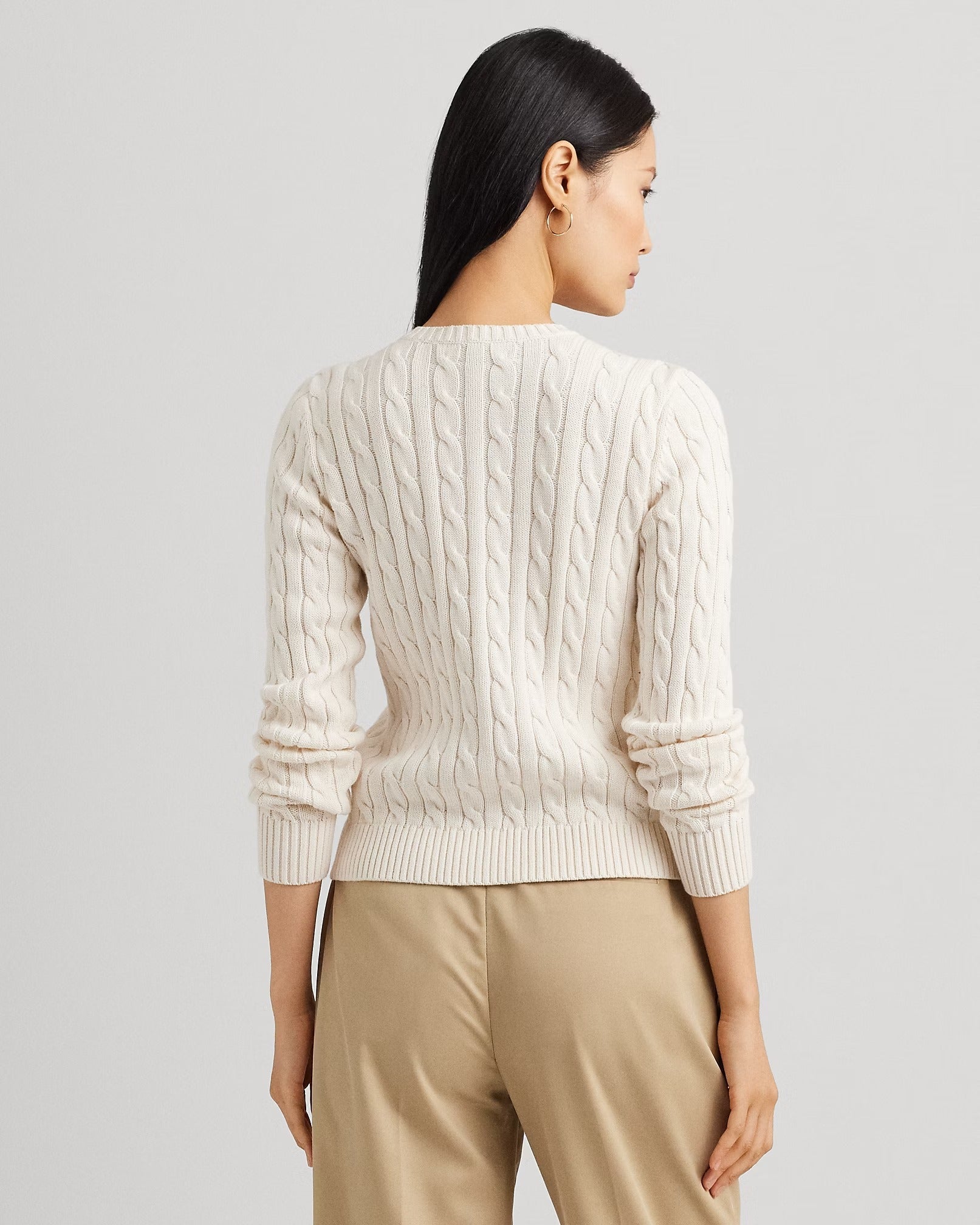 Young Ideas & Henmores -Cable Knit Button Up Cardigan -Mascarpone Cream -XS