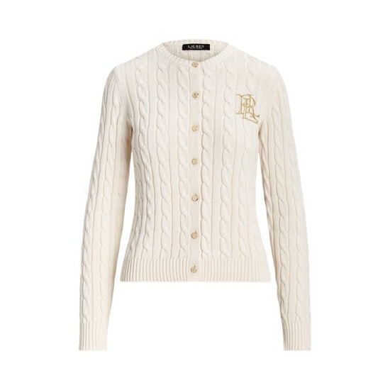Young Ideas & Henmores -Cable Knit Button Up Cardigan -Mascarpone Cream -XS