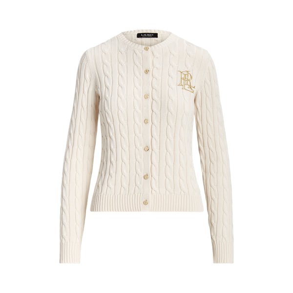 Young Ideas & Henmores -Cable Knit Button Up Cardigan -Mascarpone Cream -XS
