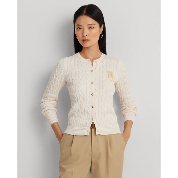 Young Ideas & Henmores -Cable Knit Button Up Cardigan -Mascarpone Cream -XS