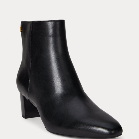 Young Ideas/Henmores - Demi Leather Heeled Ankle Boots - Black - 4
