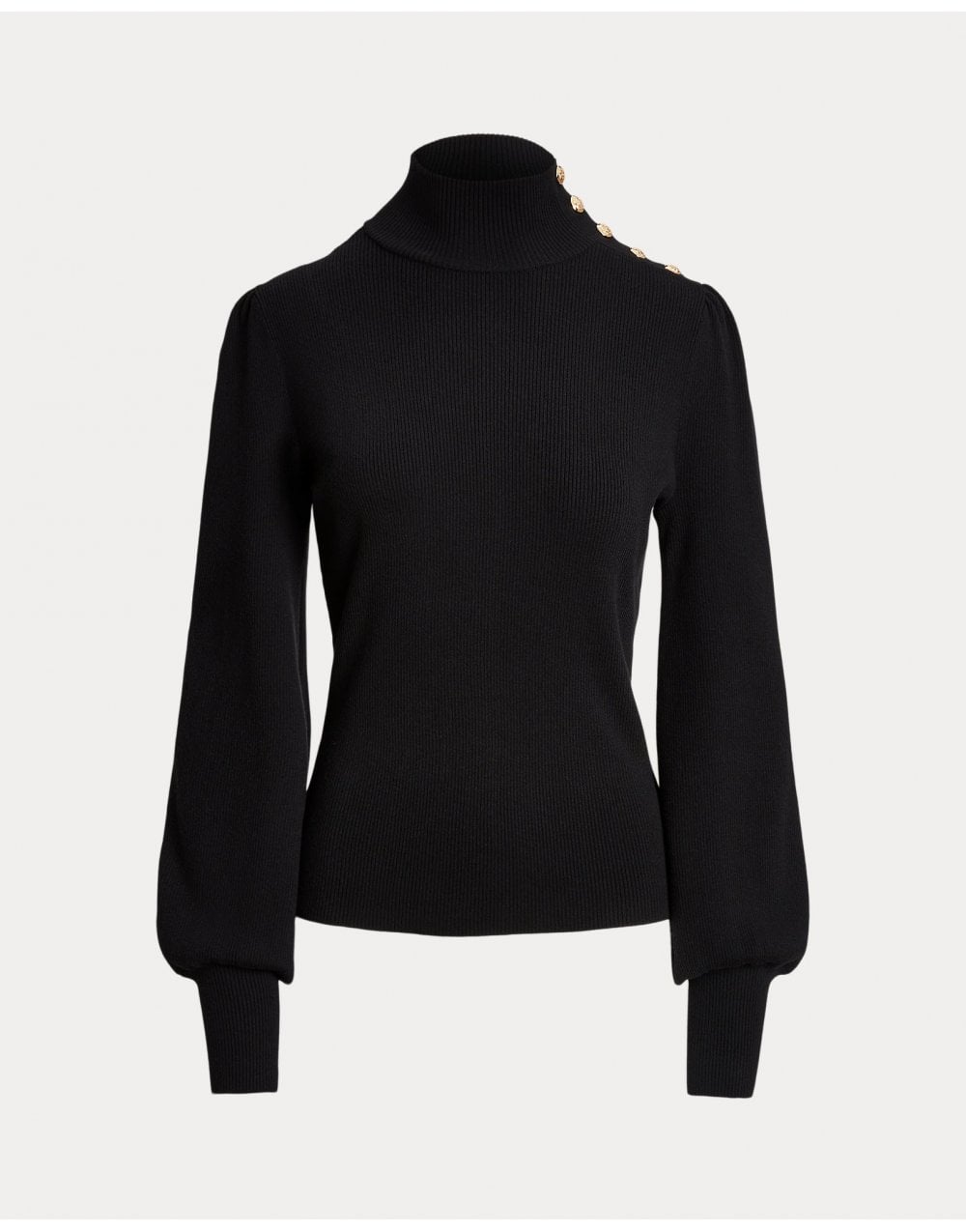 Young Ideas/Henmores - Dworina Button Shoulder Large Cuff Jumper - Black - S