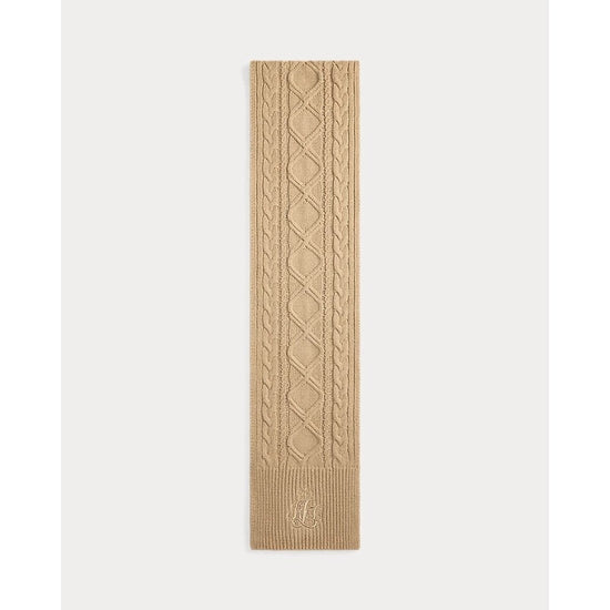 Young Ideas/Henmores - Embroidered Knitted Scarf - Birch Tan - OS