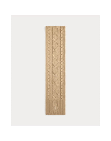 Young Ideas/Henmores - Embroidered Knitted Scarf - Birch Tan - OS