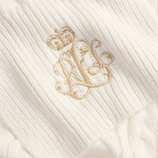 Young Ideas/Henmores - Embroidered Knitted Scarf - Birch Tan - OS