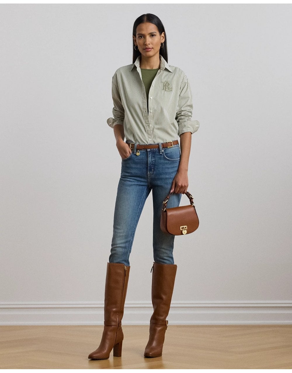 Young Ideas/Henmores - Kotta Embroidered Logo Striped Shirt - Blue Stripe - S