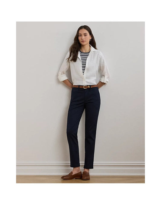 Young Ideas/Henmores - Lakythia Slim Leg Trousers - Lauren Navy - 8