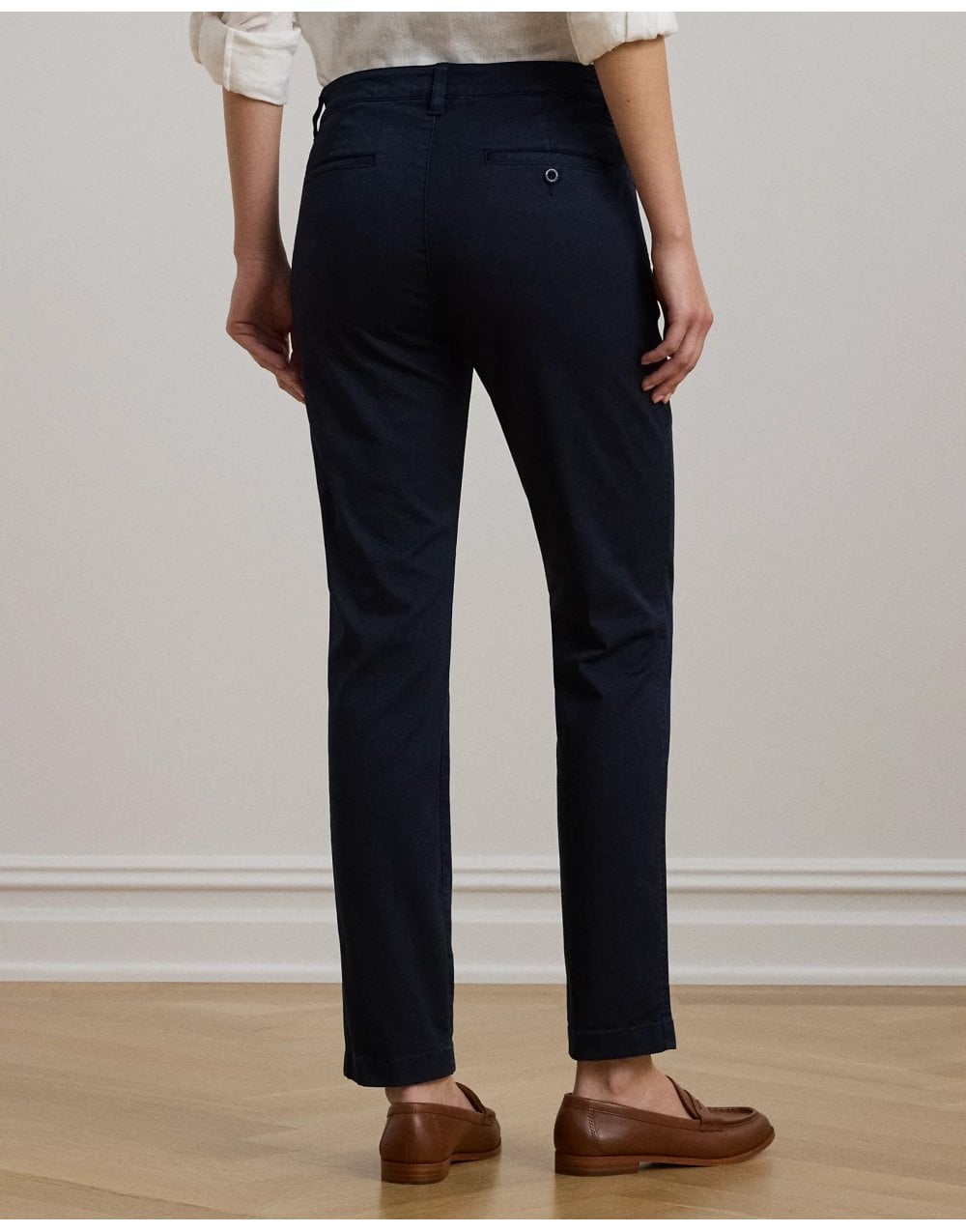 Young Ideas/Henmores - Lakythia Slim Leg Trousers - Lauren Navy - 8