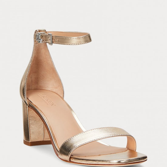 Young Ideas/Henmores - Logan Strappy Heels - Platinum - 4