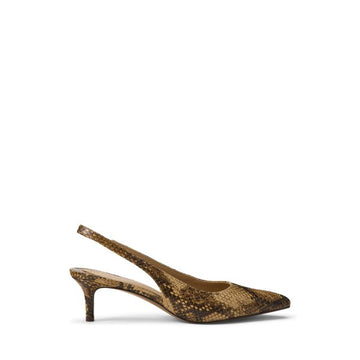 Young Ideas & Henmores -Lolah II Python Slingback Heels -Tan Multi -4