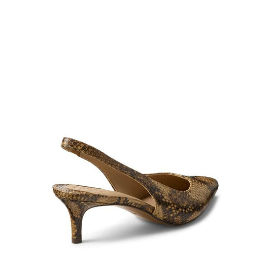 Young Ideas & Henmores -Lolah II Python Slingback Heels -Tan Multi -4