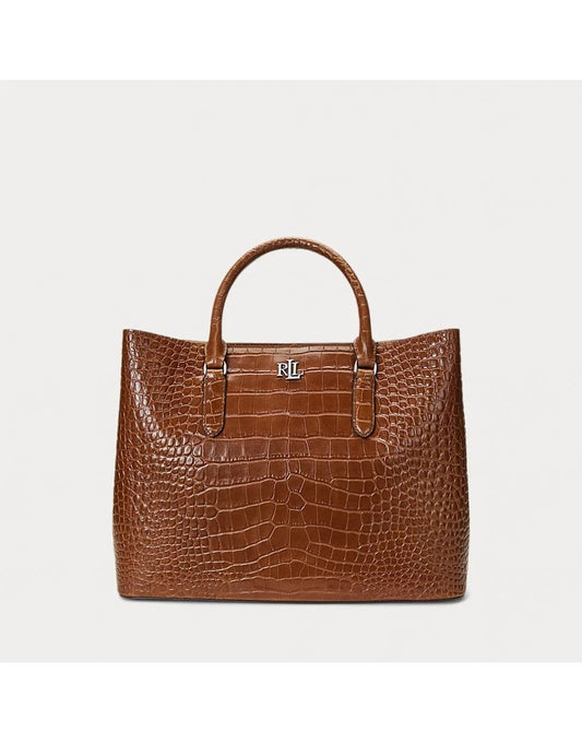 Young Ideas/Henmores - Marcy 36 Large Croc Bag - Tobacco - OS