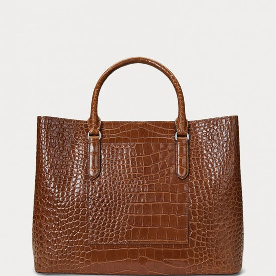 Young Ideas/Henmores - Marcy 36 Large Croc Bag - Tobacco - OS