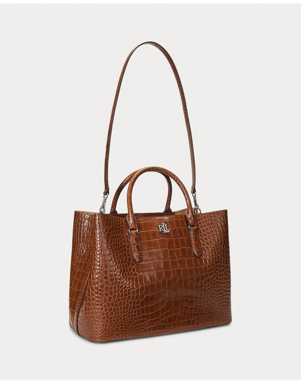 Young Ideas/Henmores - Marcy 36 Large Croc Bag - Tobacco - OS