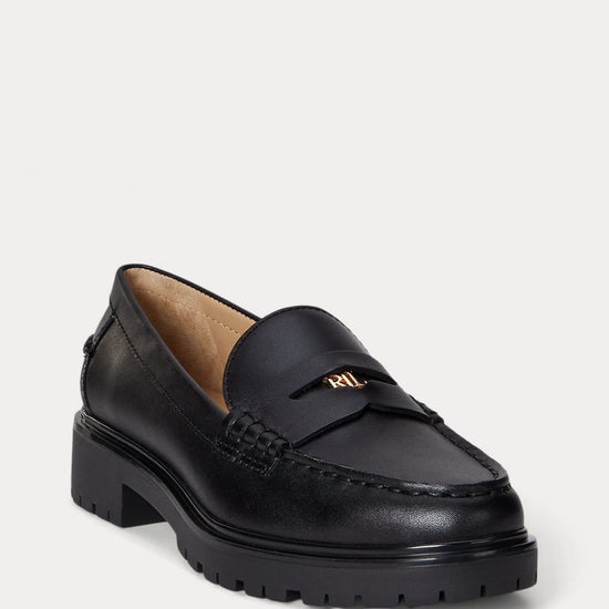 Young Ideas/Henmores - Marli Gold Detail Loafers - Black - 4