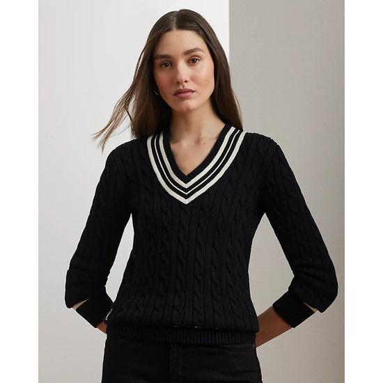 Young Ideas/Henmores - Meren Long Sleeved Pullover - Black/Mascarpone Cream - XS